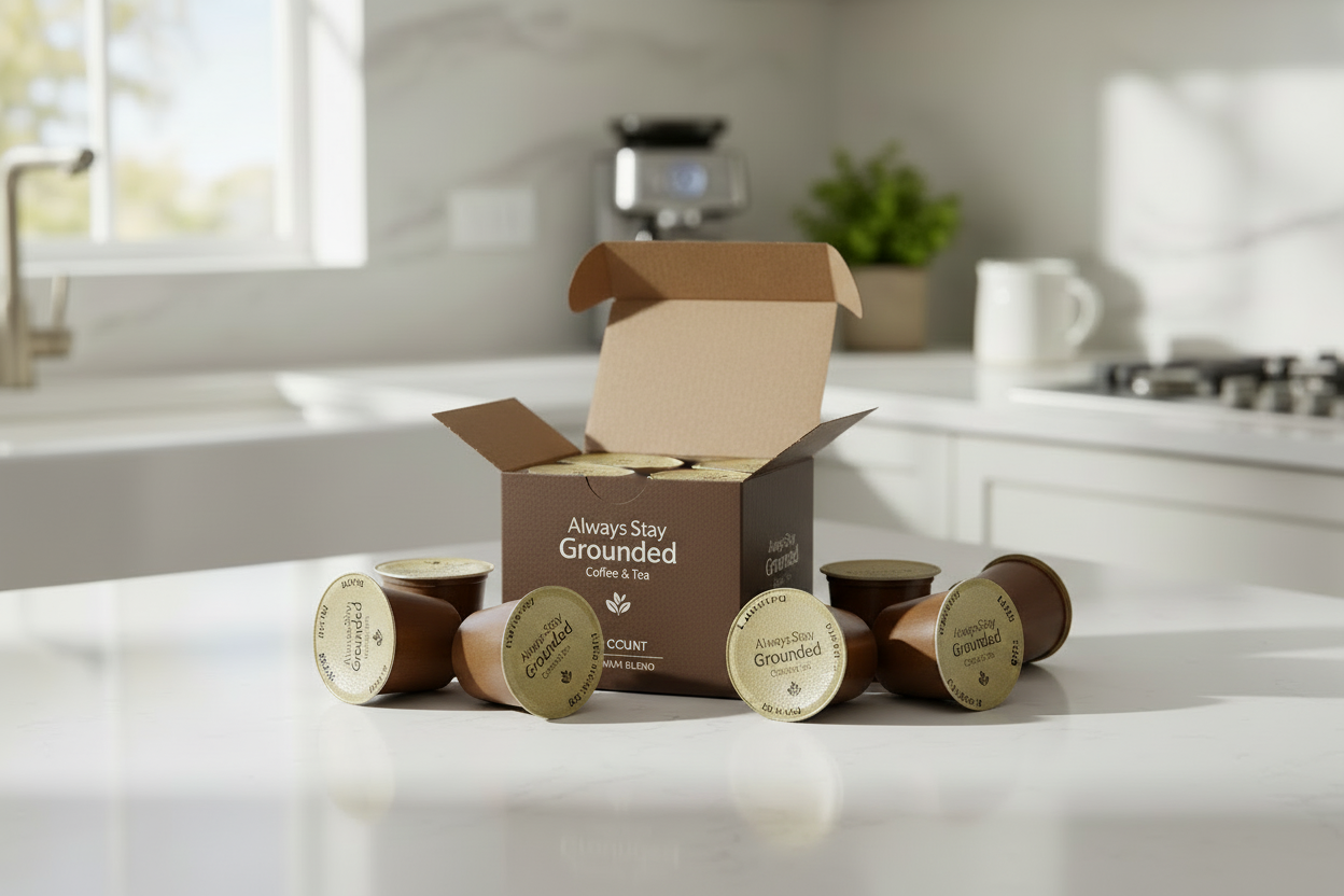 K-Cup with Always Stay Grounded Logo