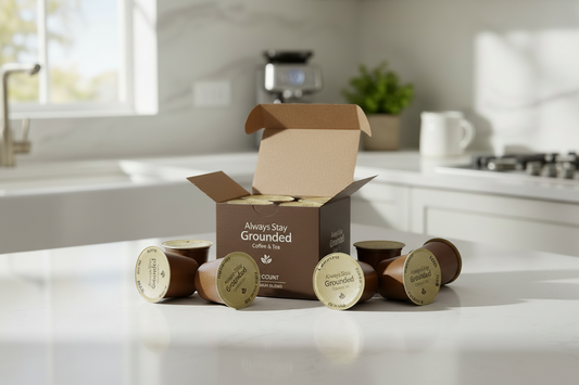 K-Cup with Always Stay Grounded Logo